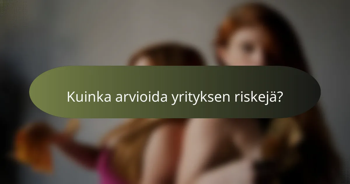 Kuinka arvioida yrityksen riskejä?